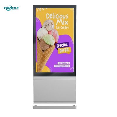Buon prezzo CE 65 pollici segnaletica digitale in piedi libero schermi digitali esterni per la pubblicità in linea