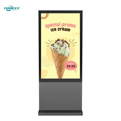 Buon prezzo 75 pollici grigio Android Outdoor Digital Signage Totem in linea