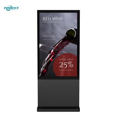 Buon prezzo 86 pollici Black AD Board Outdoor Totem Verticale Digitale Senza Ventilatore in linea