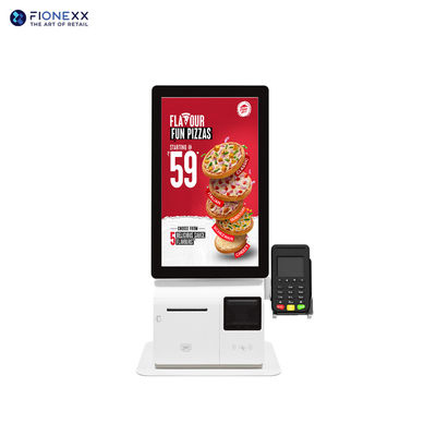 Buon prezzo 250nits Brightness Kioschi self-service Android o Windows con stampante termica e scanner QR in linea