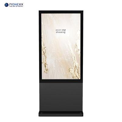 Buon prezzo Schermo pubblicitario digitale verticale totem esterno Android da 49 pollici nero senza ventola in linea