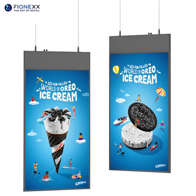 Buon prezzo Display a sospensione a doppia faccia ultrasottile da 43 pollici Schermi ad alta definizione utilizzati in negozi e supermercati in linea