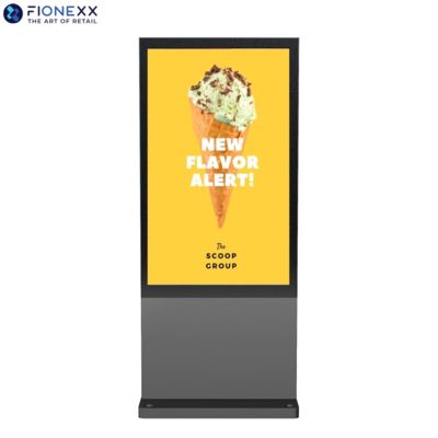 Buon prezzo 75 pollici grigio Android Outdoor Digital Signage Totem in linea