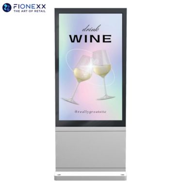 Buon prezzo 49 pollici Silver AD Board Outdoor Totem Verticale Digitale Senza Ventilatore in linea