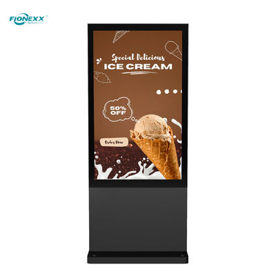 Buon prezzo 43 pollici Black AD Board Outdoor Totem Verticale Digitale Senza Ventilatore in linea