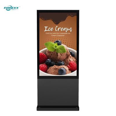 Buon prezzo 55 pollici Black AD Board Outdoor Totem Verticale Digitale Senza Ventilatore in linea