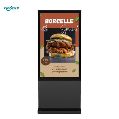 Buon prezzo 75 pollici Black AD Board Outdoor Totem Verticale Digitale senza ventole in linea