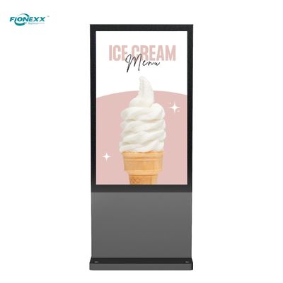 Buon prezzo Street Side 800-2500nits Outdoor Digital Totem 75 Inch Grigio AD Board in linea