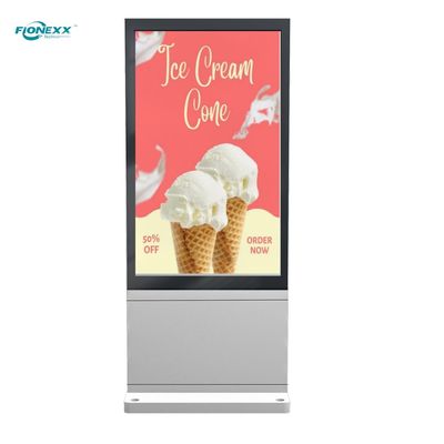 Buon prezzo Finestre d'argento Totem digitale esterno versatile 75 pollici alte prestazioni in linea