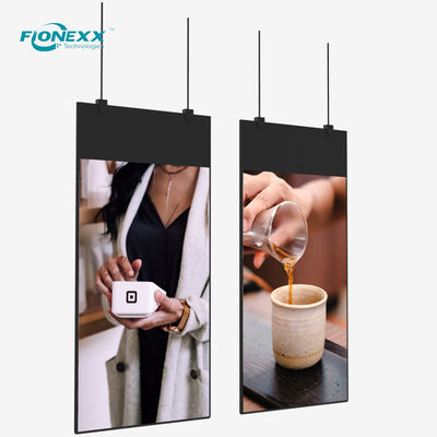 Buon prezzo OEM Display LCD a doppio lato appeso Display digitale verticale 700nits in linea