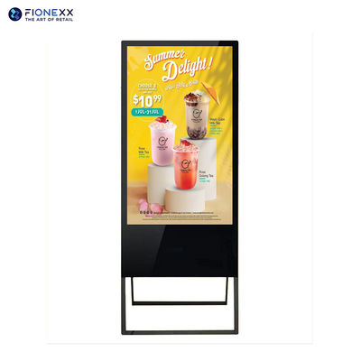 Buon prezzo 55 pollici Un cartello pubblicitario Display digitale Totem in linea