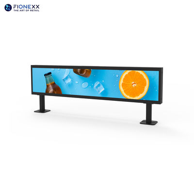 Buon prezzo Displayboard pubblicitario flessibile rete LAN bar allungato interno segnaletica digitale display LCD ripiano display pubblicitario nel supermercato in linea