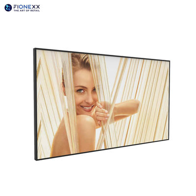 QLED Cornice in alluminio 55 pollici Display LCD Display montato a parete schermo pubblicitario digitale