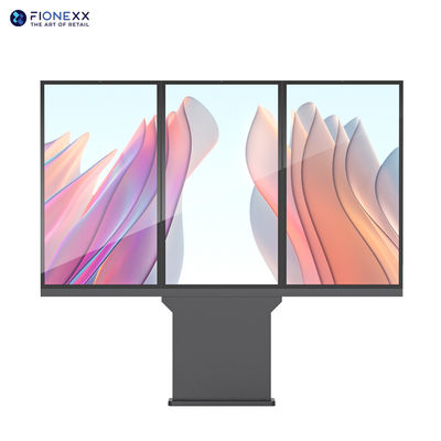 55 pollici TripleHead Drive attraverso IP66 Outdoor Digital Signage Totem