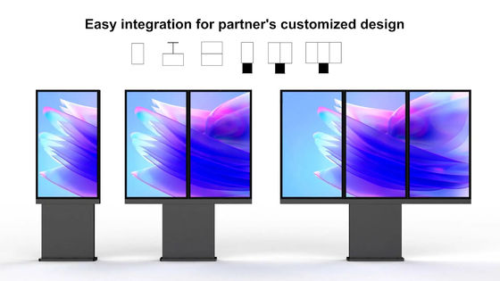 Display LCD da 55 pollici*3 Standing Outdoor Waterproof Kiosk per i ristoranti in auto