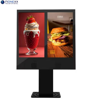 Display di marketing di fast food LCD Wi-Fi Display di marketing di fast food Menu self-service 55 pollici Outdoor Drive Via segnaletica digitale