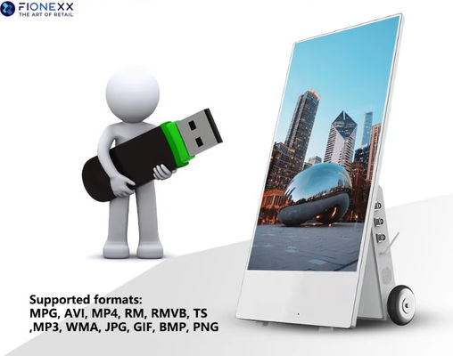 Buon prezzo Pubblico IP65 a batteria Segnaletica digitale 43 pollici schermi LCD impermeabili poster in linea