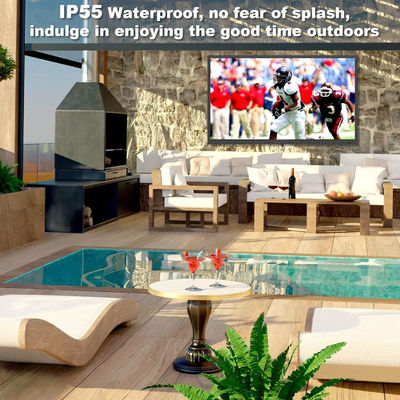 Buon prezzo 43-55 pollici IP55 4k UHD TV a prova di tempo in piscina TV a tetto Terrazza TV Casa di spiaggia Televisione Yacht / TV marina in linea