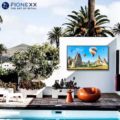 Full Sun IP55 TV QLED impermeabile Commercial-Grade 2000nit 3500nits 4k TV HD 43 49 55 pollici All Metal Housing TV all'aperto
