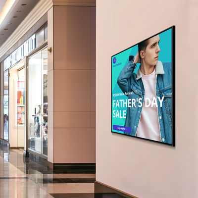 Display digitale LCD quadrato per interni Chiosco di segnaletica a muro con funzione Smart Split Screen e multilingue
