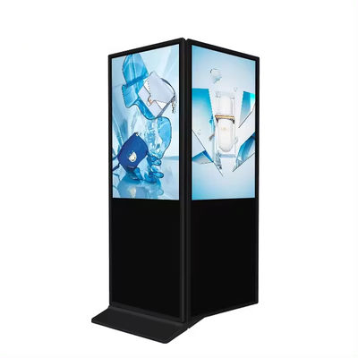 Buon prezzo Chiosco da pavimento bifacciale da 55 pollici ad alta risoluzione per pubblicità interna, controllo remoto CMS, segnaletica digitale LCD e display in linea