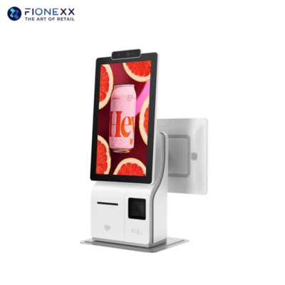 Buon prezzo Chioschi POS self-service con schermo pubblicitario da 15,6 pollici a doppio touchscreen per ordinazioni self-service in linea