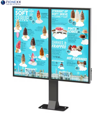 Buon prezzo Acque resistenti all'aria aperta Touch Capacitive Digital Signage Totem Display Digitali Drive Through Menu Drive-through Kiosk in linea