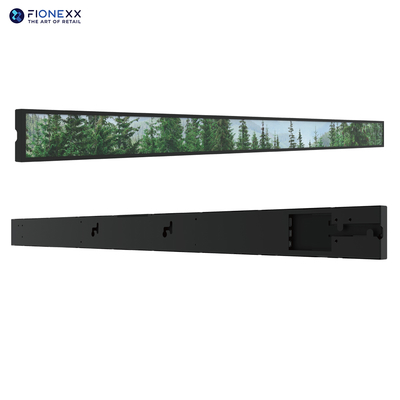 Buon prezzo Display LCD Ultra Wide Shelf Advertising Screen Android Infrared Touch Stretched Bar Type Display per supermercati e negozi al dettaglio in linea