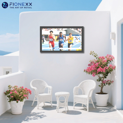 TV QLED impermeabile Full Sun 2000nit 3500nits Televisione 4k HD All Metal Housing IP65 IP66 TV all'aperto con telecomando