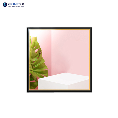 Display LCD quadrato da 22 pollici con vetro a specchio, cornice nera e oro, segnaletica digitale