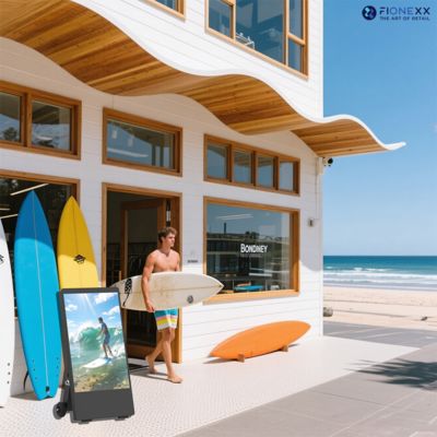 IP55 schermo HD ad alta luminosità all'aperto con batteria, segnale digitale a batteria, segnale digitale a batteria, 43 pollici