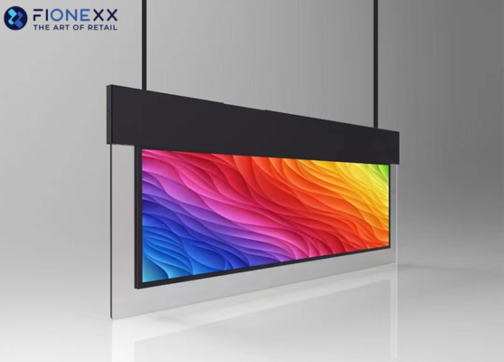 Buon prezzo Display sospeso bifacciale ultrasottile, orientamento orizzontale, con bordo in vetro, 700 nit + 700 nit - Schermo ad alta definizione sospeso in linea