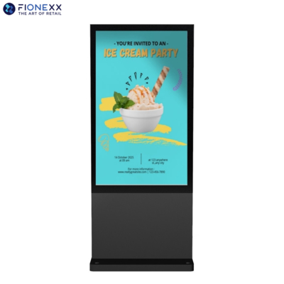 Buon prezzo Totem digitale verticale fanless per esterni Windows nero da 75 pollici in linea