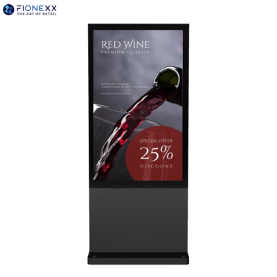 Buon prezzo 86 pollici Black AD Board Outdoor Totem Verticale Digitale Senza Ventilatore in linea