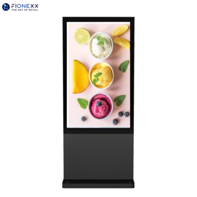 Buon prezzo 49 pollici Nero Finestre esterne senza ventilatore Verticale Totem Digitale Esterno Display pubblicitario durevole in linea