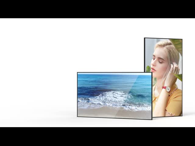 Elegante 55 pollici 20 mm Ultra Thin LCD Display Segnaletica digitale commerciale leggera