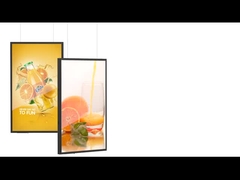 Display pubblicitario verticale appeso al soffitto Display a finestre a doppio lato da 43 pollici